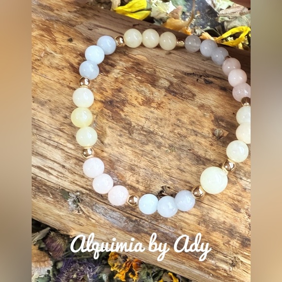 Alquimia Blue yellow and pink aragonite bracelet - Picture 1 of 1